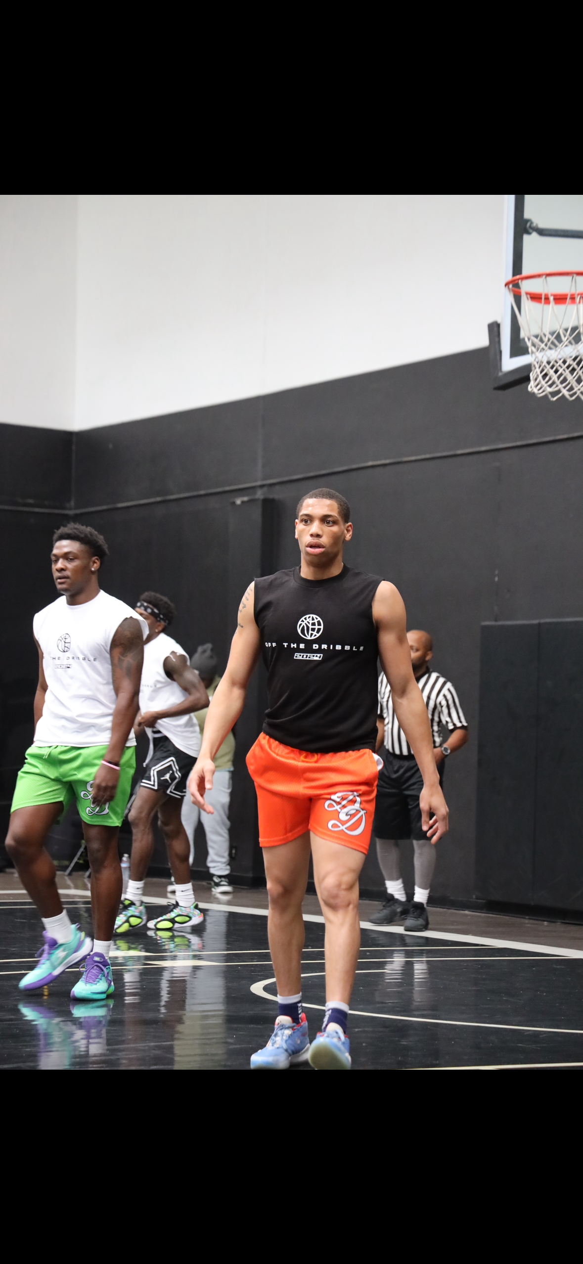 Orange Burst Mesh shorts
