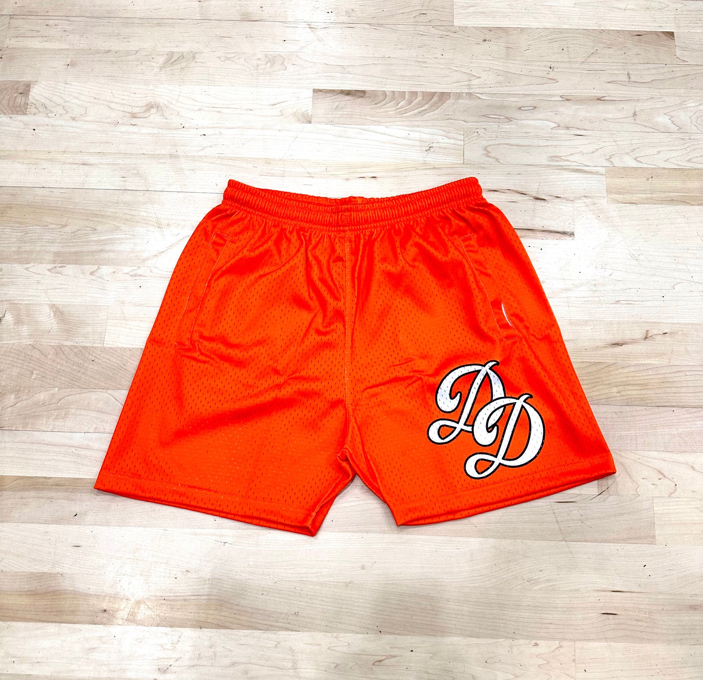 Orange Burst Mesh shorts