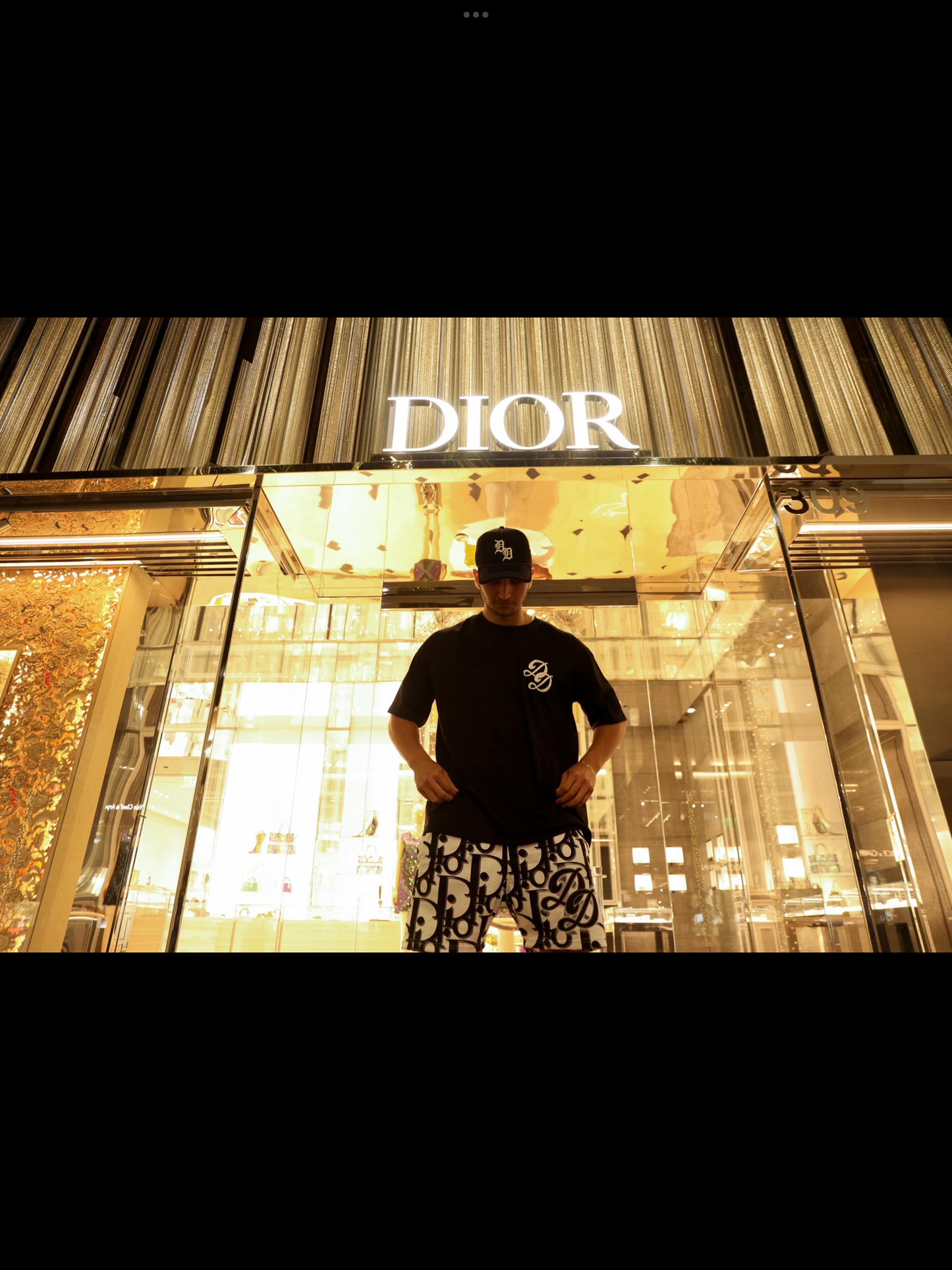 Black DDior shorts